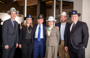 From left to right: Rod Bigelow, executive director and chief diversity and inclusion officer, Crystal Bridges; Melissa Babbage and Peter Freedman of Rode Microphones; Alice Walton, founder and board chair, Crystal Bridges;&nbsp;Joe&nbsp;Hockey, Australia's ambassador&nbsp;to the U.S.; and Lieven Bertels, executive&nbsp;director, The Momentary.