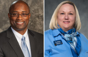 Rodney Shepard and Laura Andress of Arvest Bank.