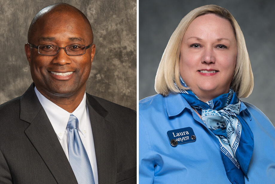 Rodney Shepard and Laura Andress of Arvest Bank.