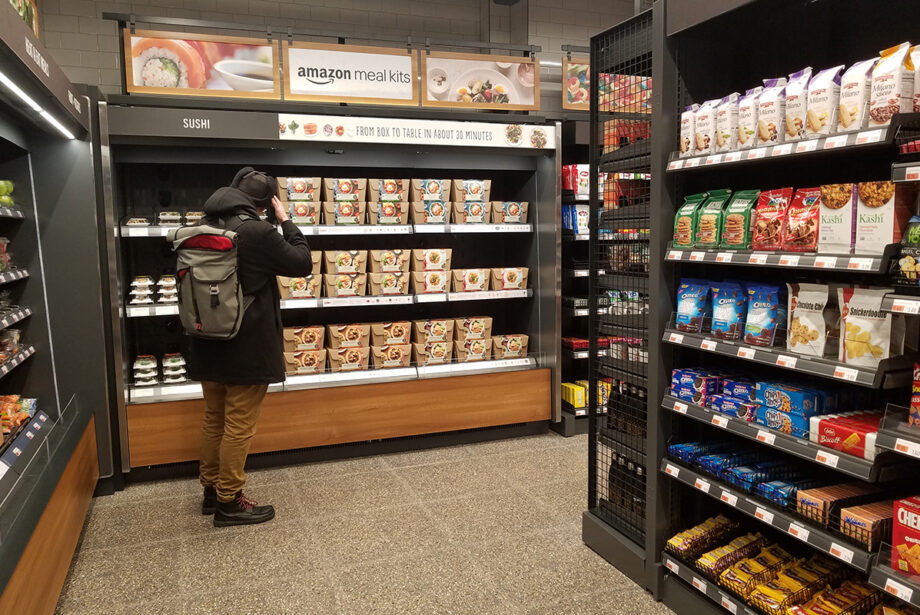 A customer shops at an Amazon Go convenience store in Chicago last month.