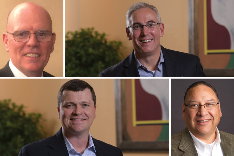Joining the board of directors of E.C. Barton & Company in Jonesboro are, clockwise from top left, Blake Barber, Kevin Pierce, Henry Torres and Willis Tyler.