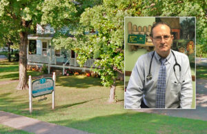 Dr. James M. Hawk’s office at 303 W Newman Avenue in Harrison. Hawk, whose medical license is suspended, is accused of overprescribing pain medication.