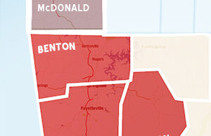 McDonald County, in Missouri's southwest corner, is no longer part of what is now the three-county Fayetteville-Springdale-Rogers Metropolitan Statistical Area in northwest Arkansas.