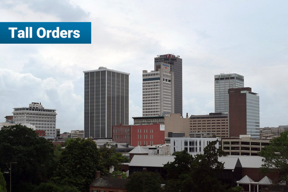 Some of the office towers seen above in downtown Little Rock are being marketed as
repositioned opportunities.