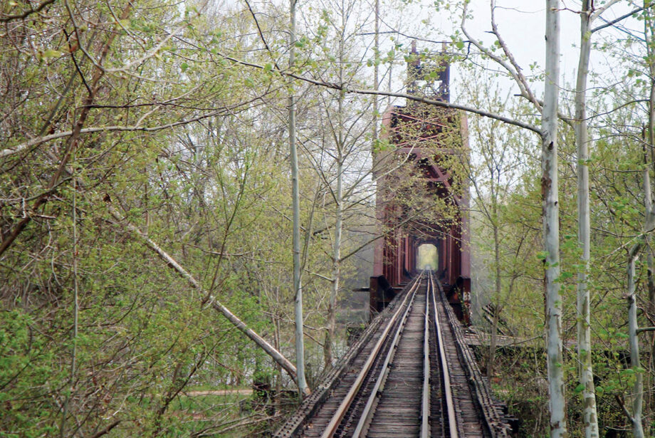 The abandoned Yancopin Bridge over the Arkansas River will provide a scenic link in the Delta Heritage Trail.