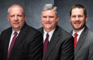 Shane Gauthier, Scott Walker and Trey Clark of First Financial Bank in El Dorado.
