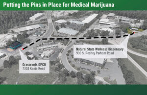 Two dispensaries in midtown Little Rock, Grassroots OPCO and Natural State Wellness, will sit about 1,100 feet from each other.