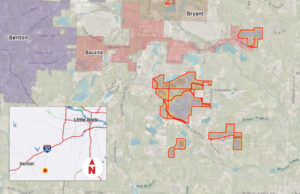 Parcels owned by McGeorge Contracting are shown above outlined in red.