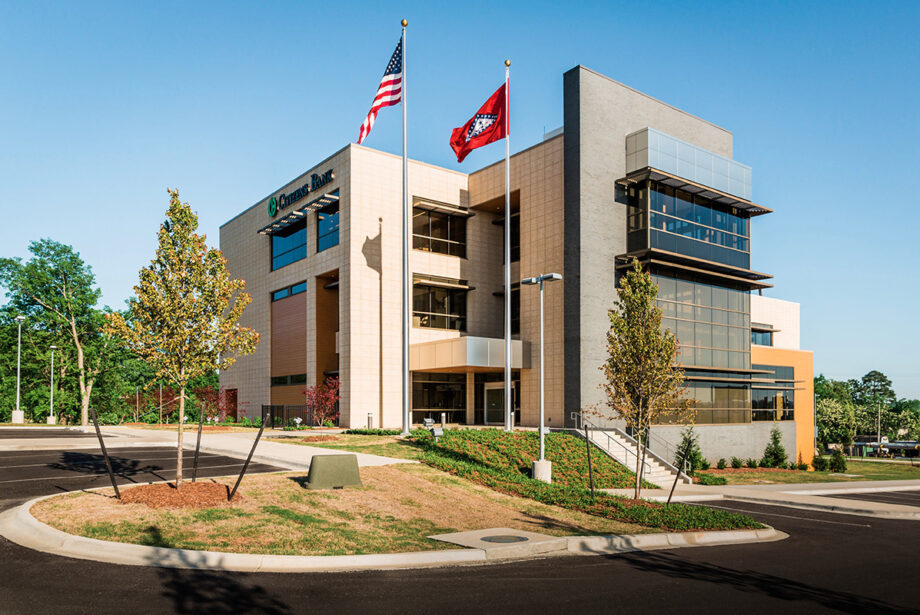 Citizens Bank’s new Batesville headquarters opened in April 2019. It was designed by Blake Dunn of CADM Architecture in El Dorado, and Clark Construction of Little Rock was the contractor.