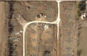 A plot overlay on an aerial view of Farmington Heights.