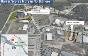 Garver's three-story headquarters at 4701 Northshore Drive in North Little Rock was constructed in 2009.