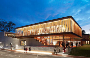 An artist’s rendering of the Writers Theatre in Glencoe, Illinois.