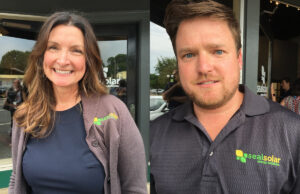 Seal Solar Energy Solutions COO Heather Nelson and CEO&nbsp;Josh Davenport.