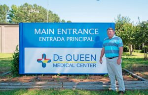 Sevier County Judge Greg Ray last week at the De Queen Medical Center, which closed in February. He&rsquo;s lobbying for building a new hospital.