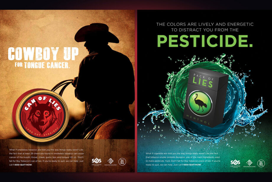 CJRW's marketing for the state's Stamp Out Smoking campaign has included these two parody advertisements.