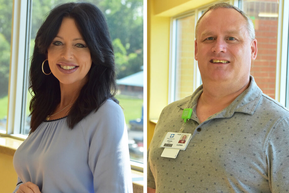 Felisha Mason and Loren Lomax of Saline Health System in Benton.