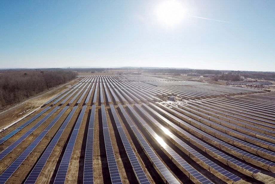 This solar power array by Scenic Hill Solar powers Clarksville Connected Utilities, the Johnson County city’s municipal utility.