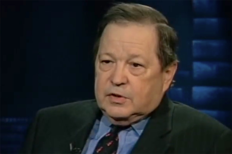 Wesley Pruden, shown during a 2005 appearance on C-SPAN.
