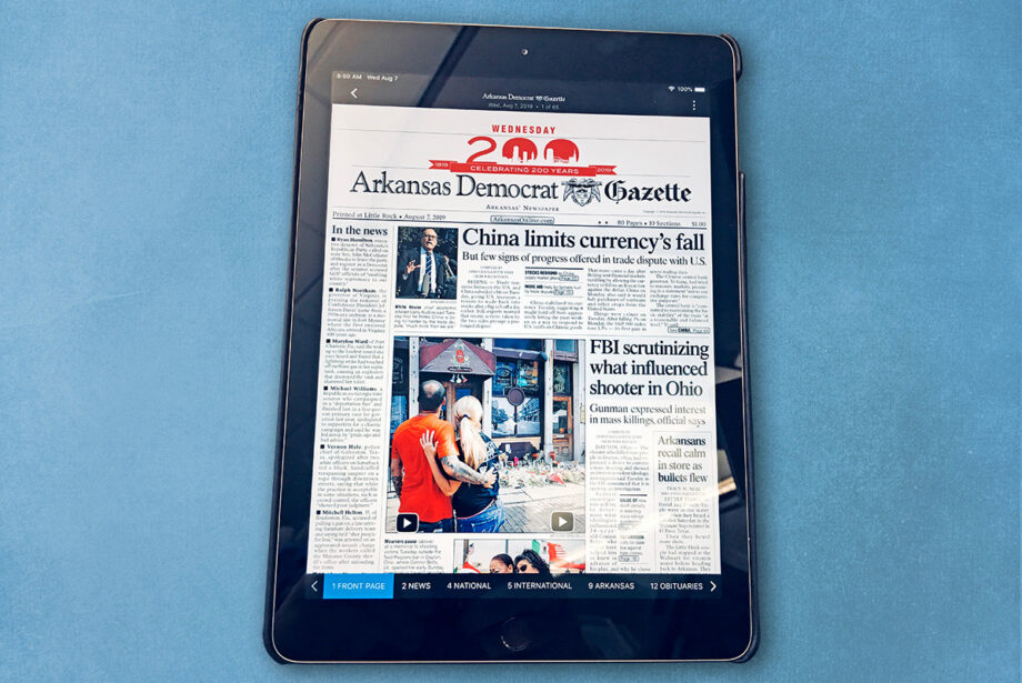 The daily &ldquo;paper&rdquo; now arrives at Arkansas Business mainly on an iPad.
