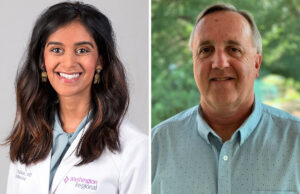 Dr. Senushi O&rsquo;Sullivan and Terry Lawson of Washington Regional Medical Center in Fayetteville.