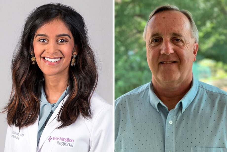 Dr. Senushi O&rsquo;Sullivan and Terry Lawson of Washington Regional Medical Center in Fayetteville.