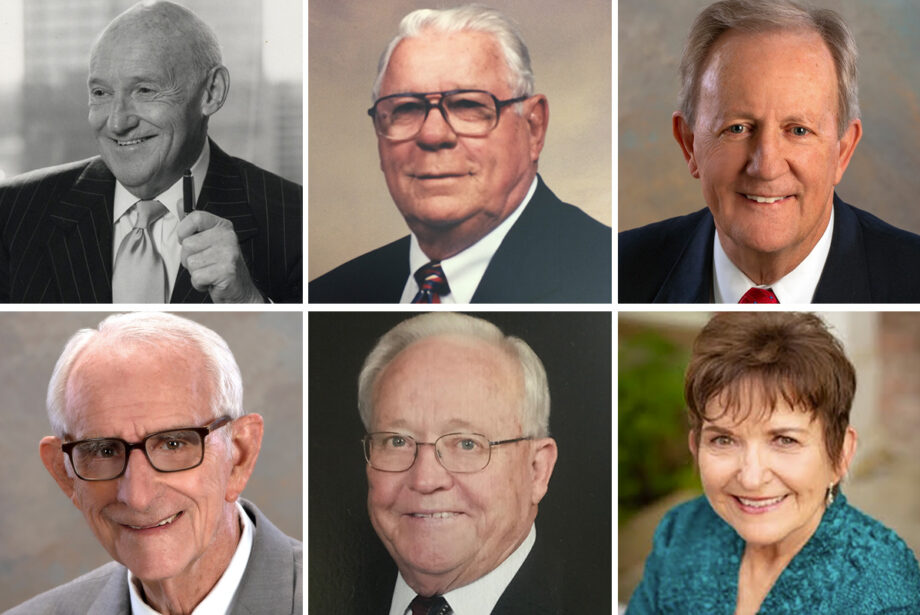 Clockwise from top left: James Howard Atkins of Herrington Inc., Matthew Cashion of Cashion Company Inc., Daryl Coker of Spradley & Coker, Gail James of Bituminous Insurance Companies, Ron Lensing of BancorpSouth and Jim Spradley of Spradley & Coker.
