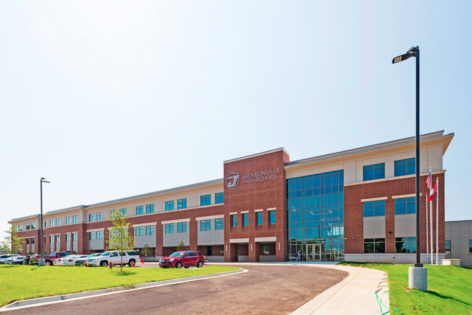 The $74 million 338,000-SF Jacksonville High School opened to 1,100 students earlier this month.