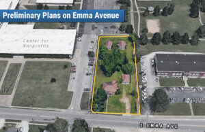Residential and retail space are in the works for the Springdale property approximately outlined above on Emma Avenue.