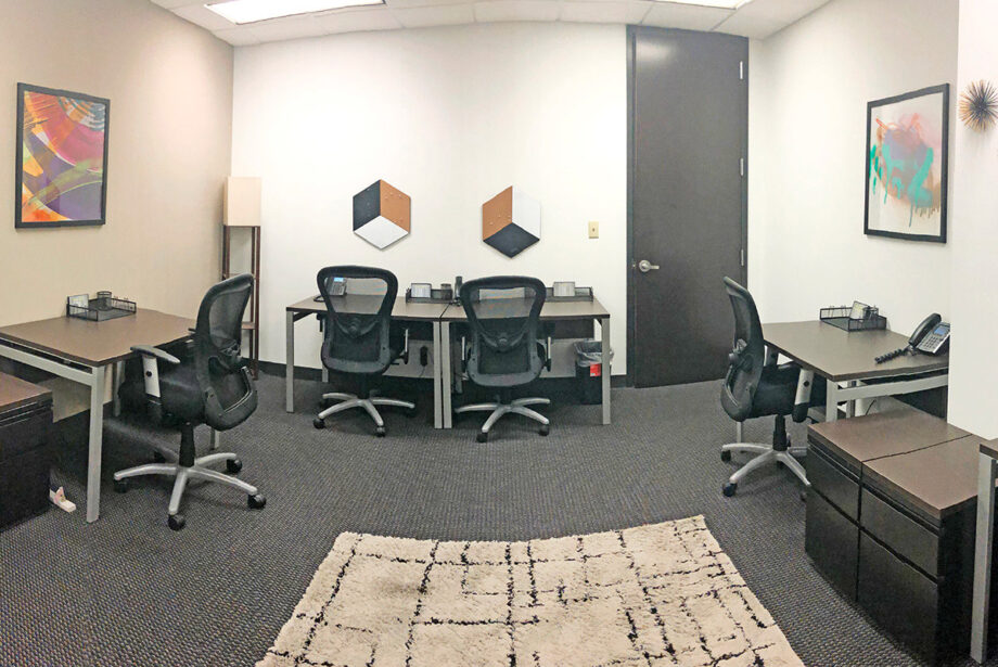 Regus offers this coworking space, as well as virtual offices and other flexible workspaces, on the 17th floor of the Regions Center in downtown Little Rock .