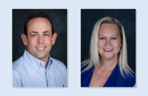 Jason Trenary and Jennifer Hodge of United Federal Credit Union in Rogers.