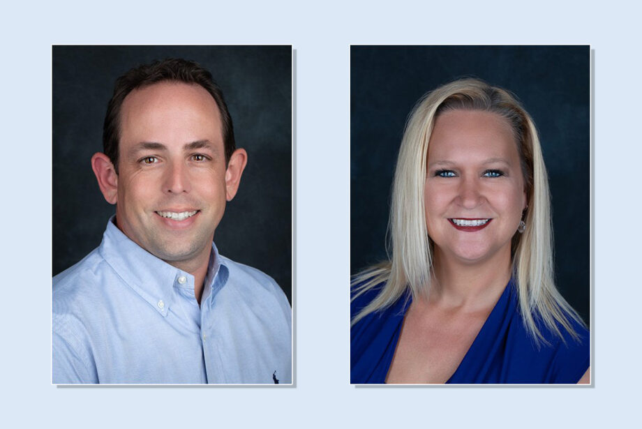 Jason Trenary and Jennifer Hodge of United Federal Credit Union in Rogers.