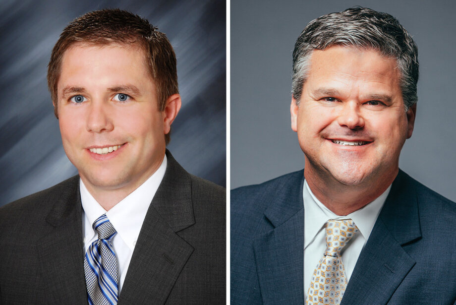 Craig Mobley and Chris Johnson of First Financial Bank in El Dorado.