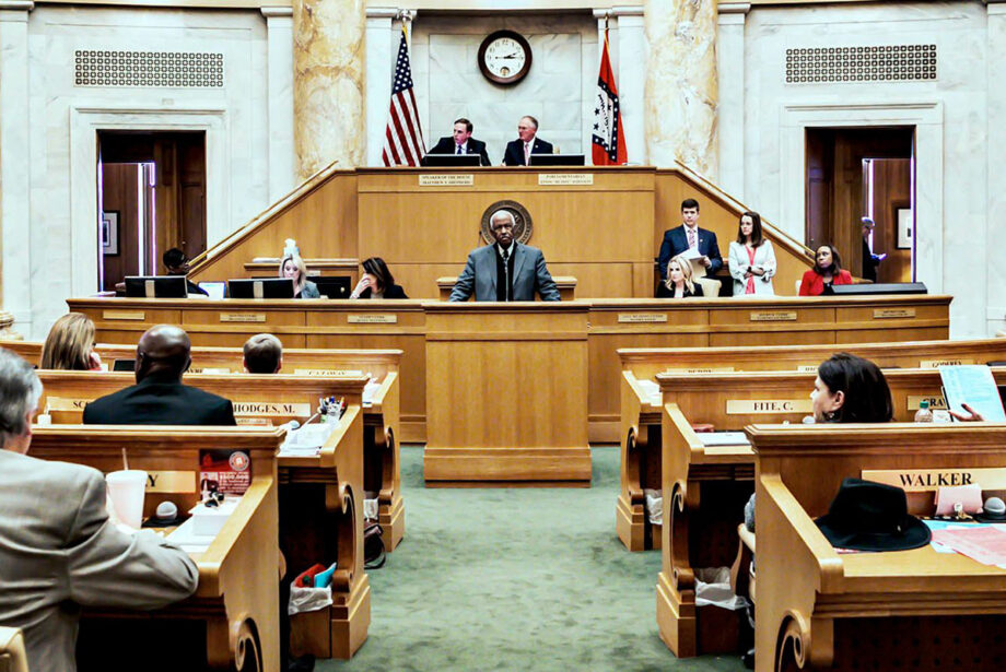 Rep. John Walker addresses a House session in February 2019.