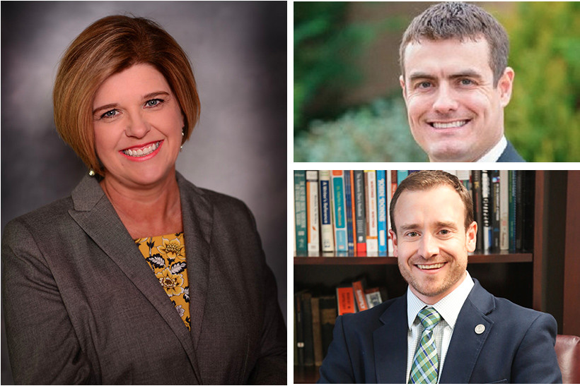 Clockwise from left: Tina Wheelis, Jason Lawrence and Josh Wilson of Ozarka College in Melbourne.