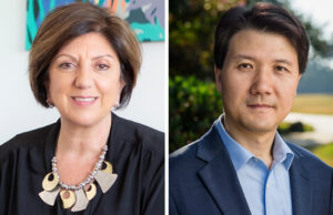 Teresita Bellido of the University of Arkansas for Medical Sciences and Justin Zhan of the University of Arkansas.