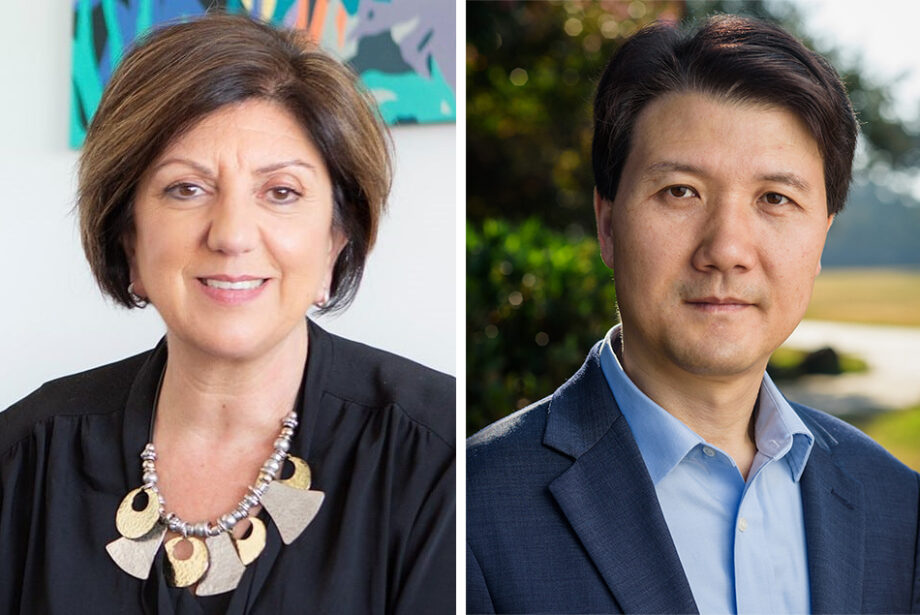 Teresita Bellido of the University of Arkansas for Medical Sciences and Justin Zhan of the University of Arkansas.