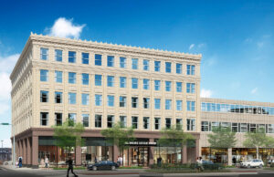 An artist's rendering of the AC Hotel Little Rock's exterior at 201 W. Capitol Ave.