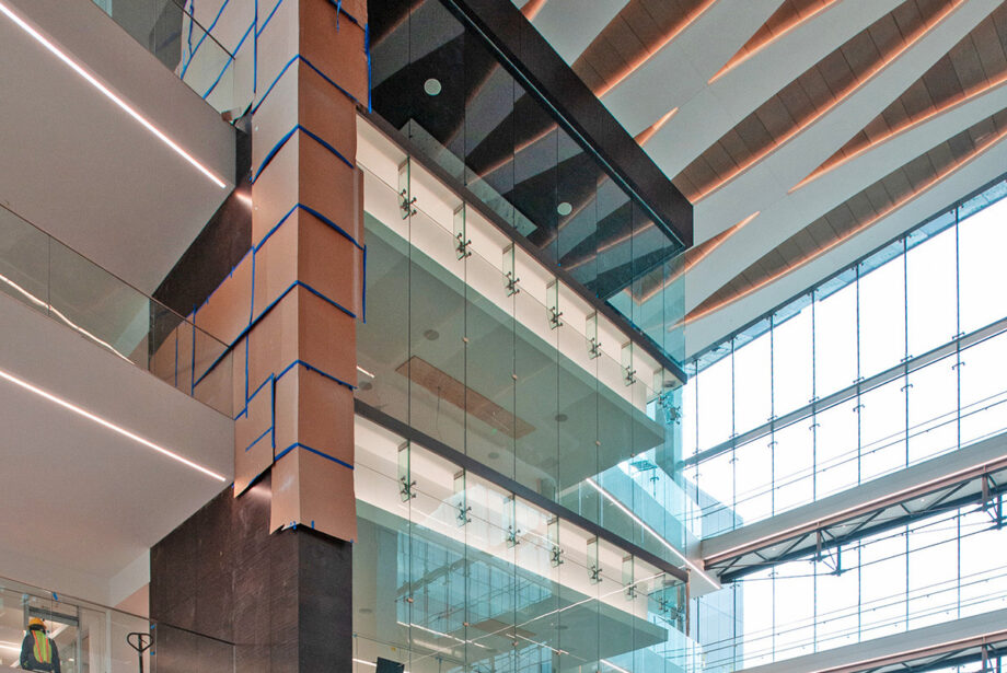 The new Bank OZK headquarters will feature nine conference rooms overlooking its expansive atrium and space awash in natural lighting.