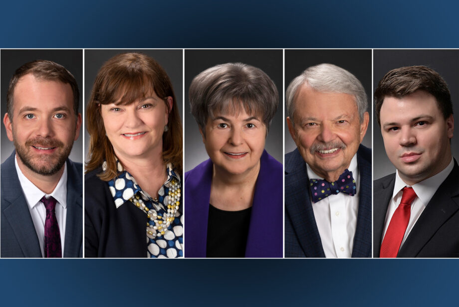 From left: Bryan Borland, Robin Fish, Bonnie Johnson, Philip Kaplan and Nicholas Williams.