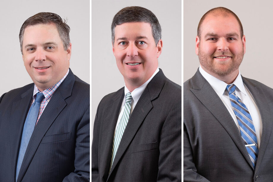 Bryce Brewer, Jeff Priebe and Andrew Winters of Rainwater Holt & Sexton in Little Rock.