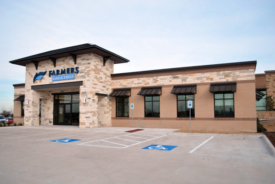 Farmers Bank & Trust's new branch location in Prosper, Texas.