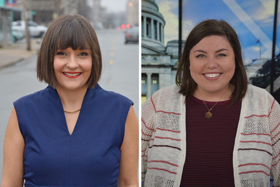 Shayla Teater, news director at KTHV, Channel 11, and Martha Myrick, the station's new assistant news director.