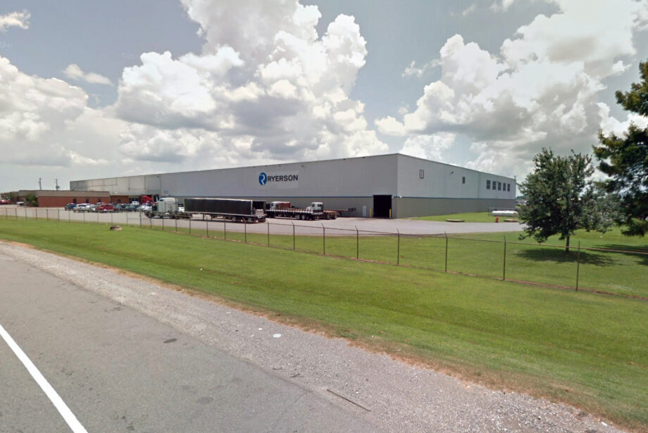 Ryerson metal facility at 7701 Lindsey Road in Little Rock.