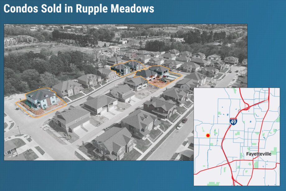 RTS Orchards bought five parcels within Fayetteville's Rupple Meadows development. (Property lines approximate.)