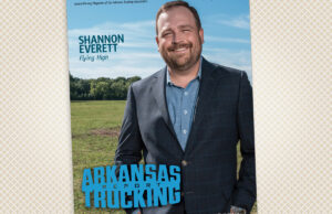 Shannon Everett appeared on a 2017 issue of Arkansas Trucking Association's bi-monthly magazine.