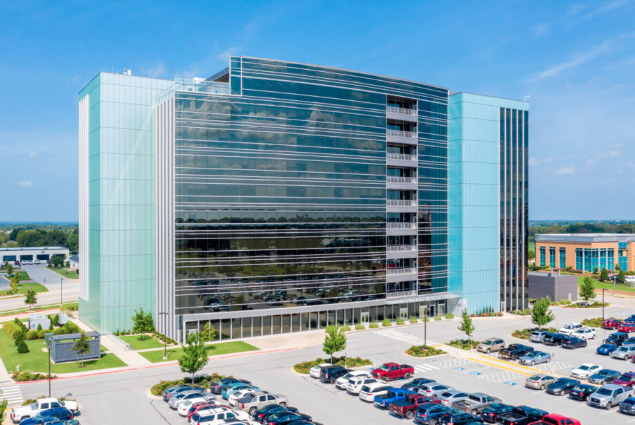 The J.B. Hunt Tower at 5100 J.B. Hunt Drive in Rogers.