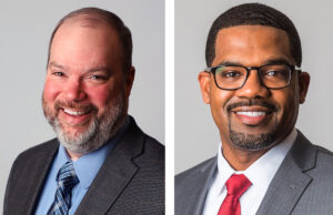 Sam Ellis and Antoine Lucas of Southwest Power Pool in Little Rock.