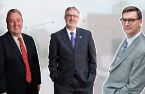 W. Joseph King, president of Lyon College; Houston Davis, president of the University of Central Arkansas; and Michael Moore, chief academic and operating officer for eVersity, are adjusting quickly to online learning in the wake of the global health emergency.