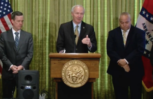 Gov. Asa Hutchinson announces plans to help small businesses and child care centers in Arkansas remain open during the spread of COVID-19.&nbsp;