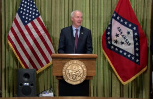Gov. Asa Hutchinson gives a daily update Monday afternoon on the COVID-19 outbreak in Arkansas.